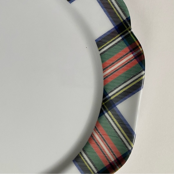 ASPEN HOME Tartan Plaid Dinner Plate Set of 4 Dinner 10.5” Melamine MINT Cond - Picture 12 of 16